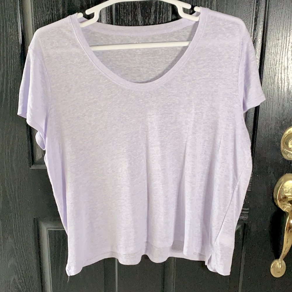 Gap Periwinkle Short Sleeved Linen T-Shirt
